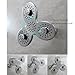 Rain Shower Head with 3 Spray Settings, Pressure Fixed Showerhead, Chrome Finish, Easy-Clean Silicone Nozzles, Tool Installation, 360° Adjustable
