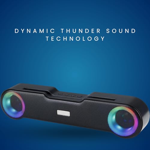 Raptas (𝟓 𝐘𝐞𝐚𝐫 𝐖𝐚𝐫𝐫𝐚𝐧𝐭𝐲) Portable Bluetooth TV Soundbar – 10W Wireless Speaker with Dynamic Thunder Sound & 2400mAh Battery | Stereo Channel Audio for Home Entertainment 5 41yPqhKABAL