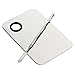 ROSENICE Make-up Mischpalette Make Up Paletten Kosmetik Mischpalette mit Spatel zum Mischen Edelstahl Palette Makeup Spatula Tools Mixing Blending, Rostfreier Stahl
