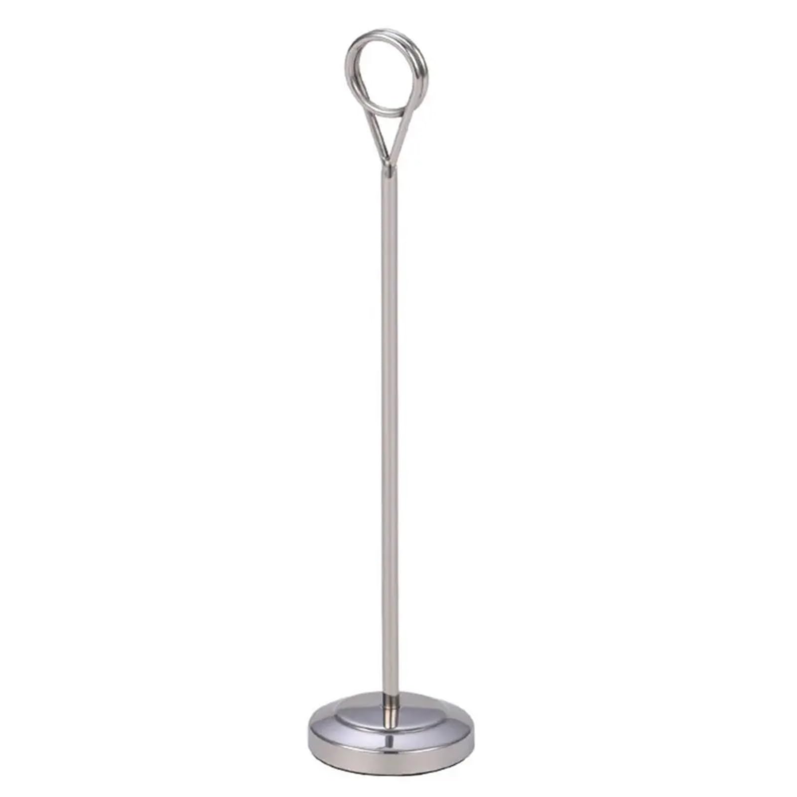 GOXQIT 4PCS Creative Stainless Steel Round Photo Clip Place Card Holder Table Number Note Clamp Paper Stand Birthday Wedding Party For Party(Color 1,15cm)
