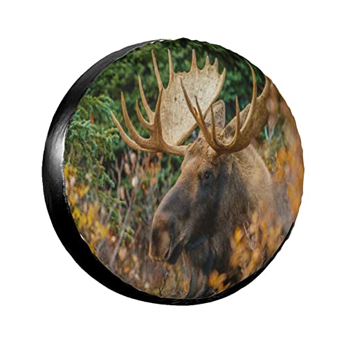 747 Rueda Protector Un Gran Alce Impermeable Eumático De Repuesto Cubierta UV-Proof Cubierta para Rueda De Repuesto para SUV Casas Rodantes Remolques 14inch