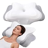 Lureon Nackenkissen Kopfkissen, Memory Foam Kissen, Nackenstützkissen, Ergonomisches Kopfkissen, Pillow Kissen für Seiten, Rücken & Bauchschläfer