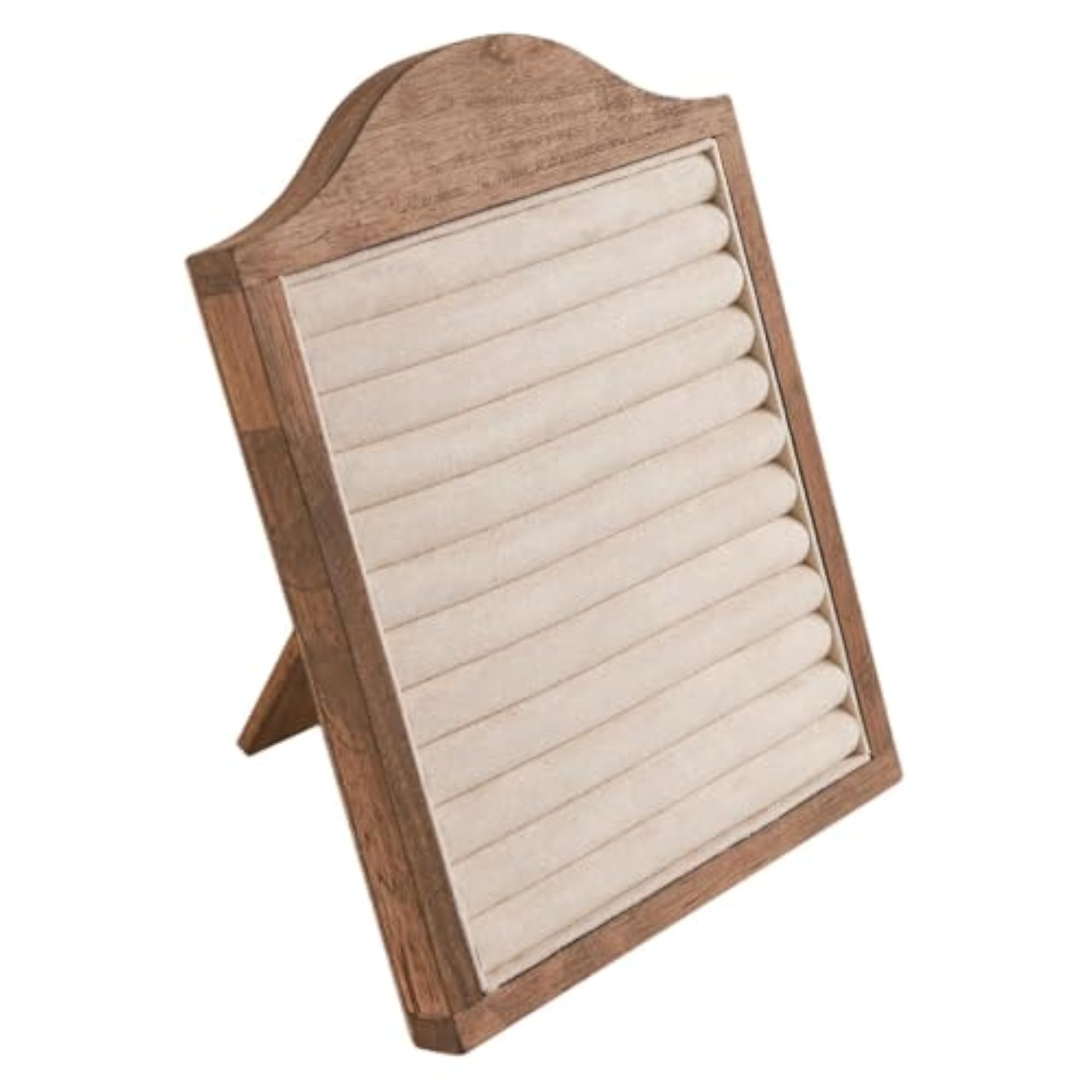 Rings Display Stand for Tabletop Jewelry Shop, Brown