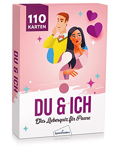 Spielehelden Du & Ich – Das Liebesquiz | Beziehungs- Quiz für Paare | Quiz Spiel Erwachsene | Spiele für Paare zu zweit Ideen | Geschenk Mann o. Frau | Liebe
