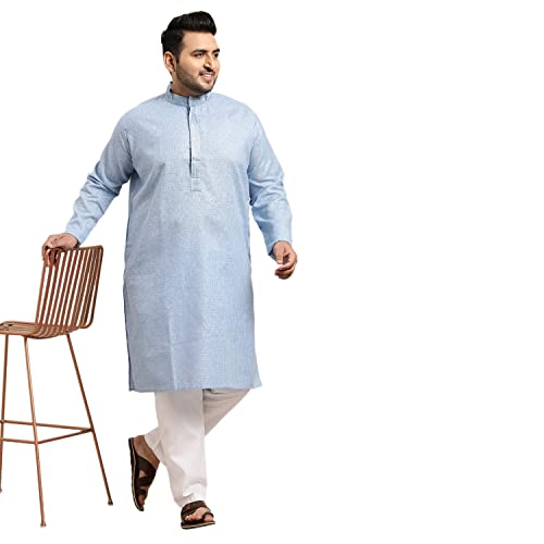 Image of SOJANYA (Since 1958, Men's Silk Blend Grey Kurta Pyjama & Silk Blend Jacket Combo
