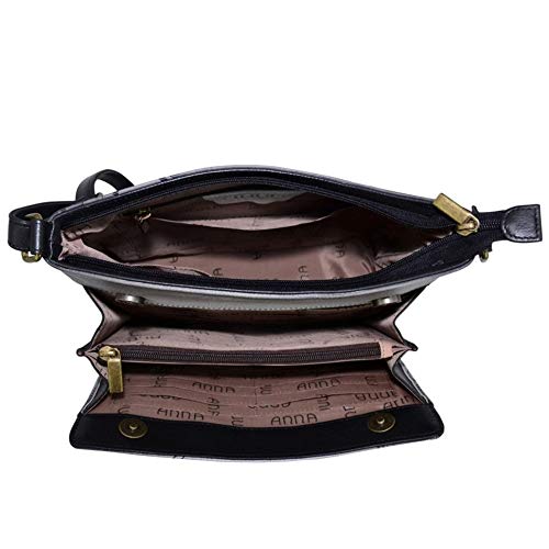 Anna by Anuschka Women's Hand-Painted Leather Organizer Crossbody4