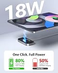 Chargeur sans fil magnétique pour iPad Pro ONLY, 18W Chargeur de connecteur intelligent rapide, plaque de charge sans fil en alliage d'aluminium avec USB-C Câble de câble (11 INCH)