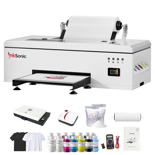 InkSonic R1390 DTF Printer, A3 T-Shirt Printing Machine with Laptop and Oven Bundle, 13