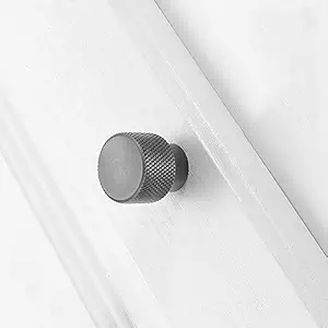 MANTARA AL-0001-26 Aluminum Alloy Knurled Gray Long Size Handle Cabinet Drawer Wine Cabinet Handle and Knob Decoration Handle (Black)(Pack of 1)