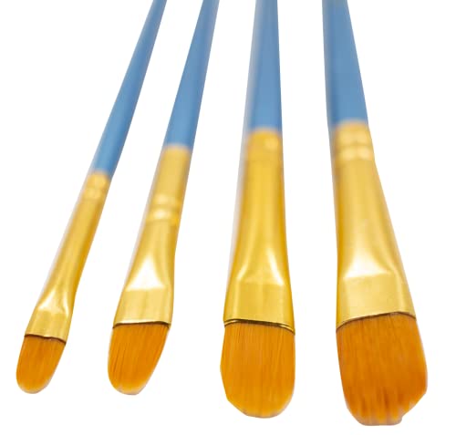 Bee Unique Kit de 4 Pincéis Lavados Ovalados - Easy Collection