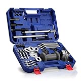 WORKPRO 9-Way Slide Hammer Puller Set, 27-Piece Slide Hammer Kit, Wheel Bearing Removal Tool for Front Hub...