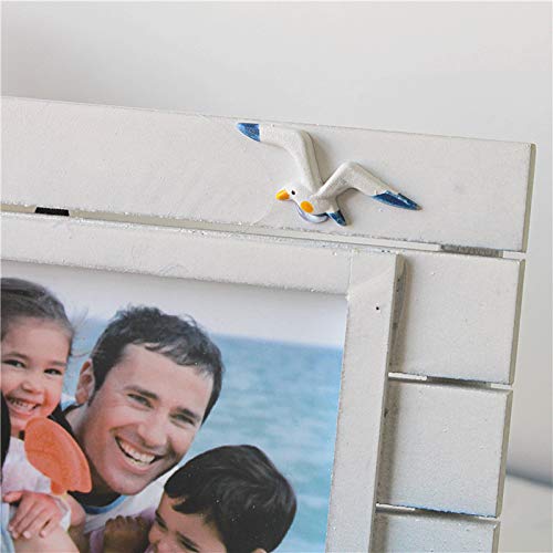 6 Inch Creative Mediterranean Photo Frame Stand Vintage Wooden Photo Frame Great For Family Office Table Decorations Fit For 4X6 Inch Photo #TOP2