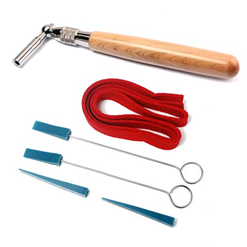 Alnicov Juego de 6 piezas de afinación de piano, martillo de afinación, afinador de palanca, cabezal de estrella y kit de silencio de piano