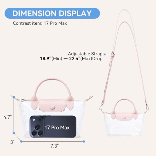 Image of BOSTANTEN Clear Bag for Stadium Approved Crossbody Purse Handbags for Concerts Sports Events