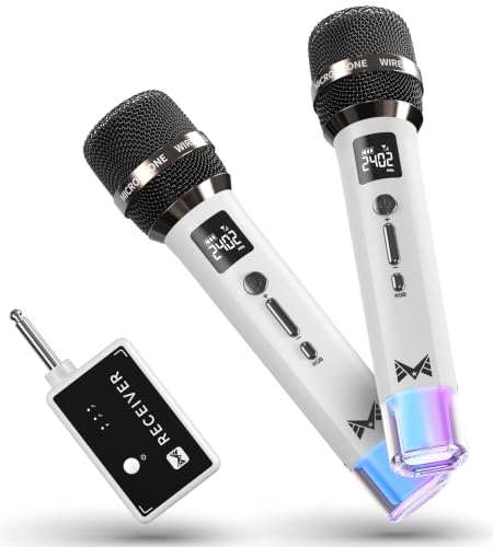 Wireless Karaoke Microphones with RGB Lights