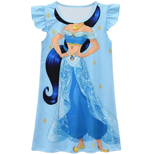 AOVCLKID Little Girls Princess Costume Girls Casual Cartoon Printed Dress