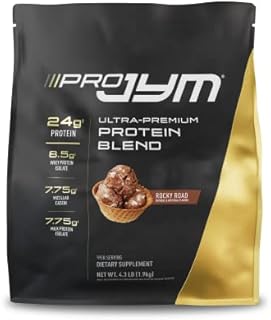 Pro JYM Protein Powder - Egg White, Milk, Whey Protein Isolates & Micellar Casein | JYM Supplement Science | Rocky Road Flavor, 4.3 lb