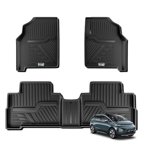 Image of Blue Jay Ultra TPE Car Floor Mats | MG Windsor EV (SEP 2024-TILL Date) Premium Luxury Mats | Washable Waterproof All Weather Mats | Black