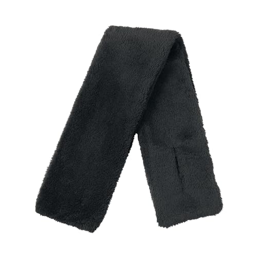 無印良品 再生ポリエステルあったかボア マフラー ユニセックス大人 DDA13A5A 黒 14×92cmのサムネイル