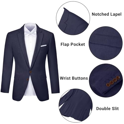 Retro Linen Mens Suit 2 Pieces Slim Fit Light Weight Linen Beach Summer Suits Tuxedo Set Jacket Blazer Pant for Men4