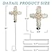 COOZZYHOUR 38Inch Solar Cross Garden Lights Outdoor Decorative - Solar Metal&Glass Cross White Hydrangea Flower Stake Lights- Waterproof 20 Warm White LED for Remembrance Gifts & Sympathy Gifts.