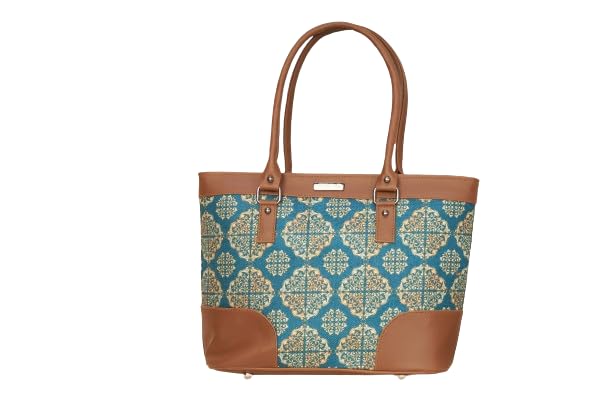 Overlap Green2 Tote Bags for Women | Ladies Stylish Shoulder Hand Bag with Zipper Closure | for Office College Travel and Casual Use (B0CVV43CWS) Amazon Price History, Amazon Price Tracker