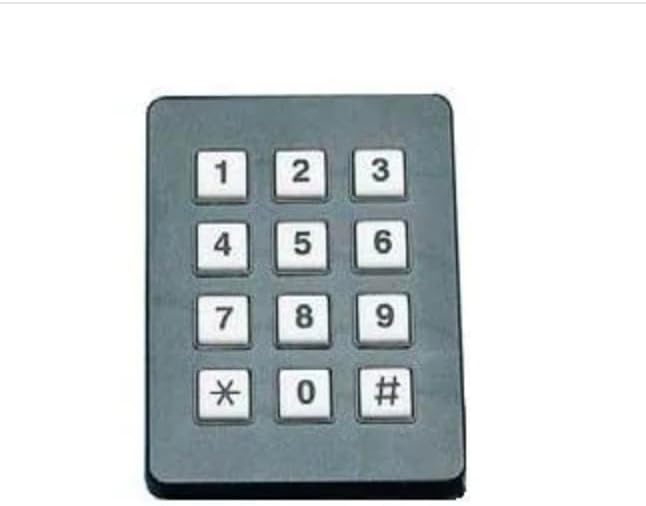 96AB2-152-F, Input Devices Keypad 3x4 Matrix White Legend/Black