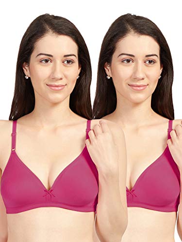 Image of SONARI Omania Womens Non-Padded Cotton Polyester Bras - Solid, Non-Wired, Medium Coverage, Hand Washable (Pack of 2)