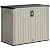 Greesum Outdoor Horizontal Storage Sheds 27 Cu.ft Resin Large Storaged Box Weather Resistance, Without Shelf, Easy to Assemble, Prefect for Garden, Patios, Backyards, Beige