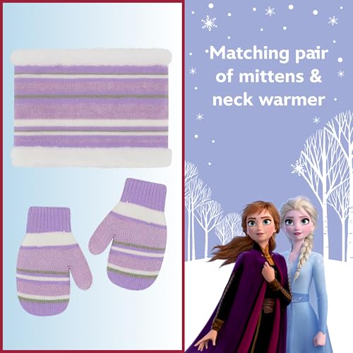 Disney Girls Toddler Winter Hat, Scarf And Mittens Set 2-4 Or Frozen Elsa & Anna Hat, Scarves And Kids Gloves Sets 4-74