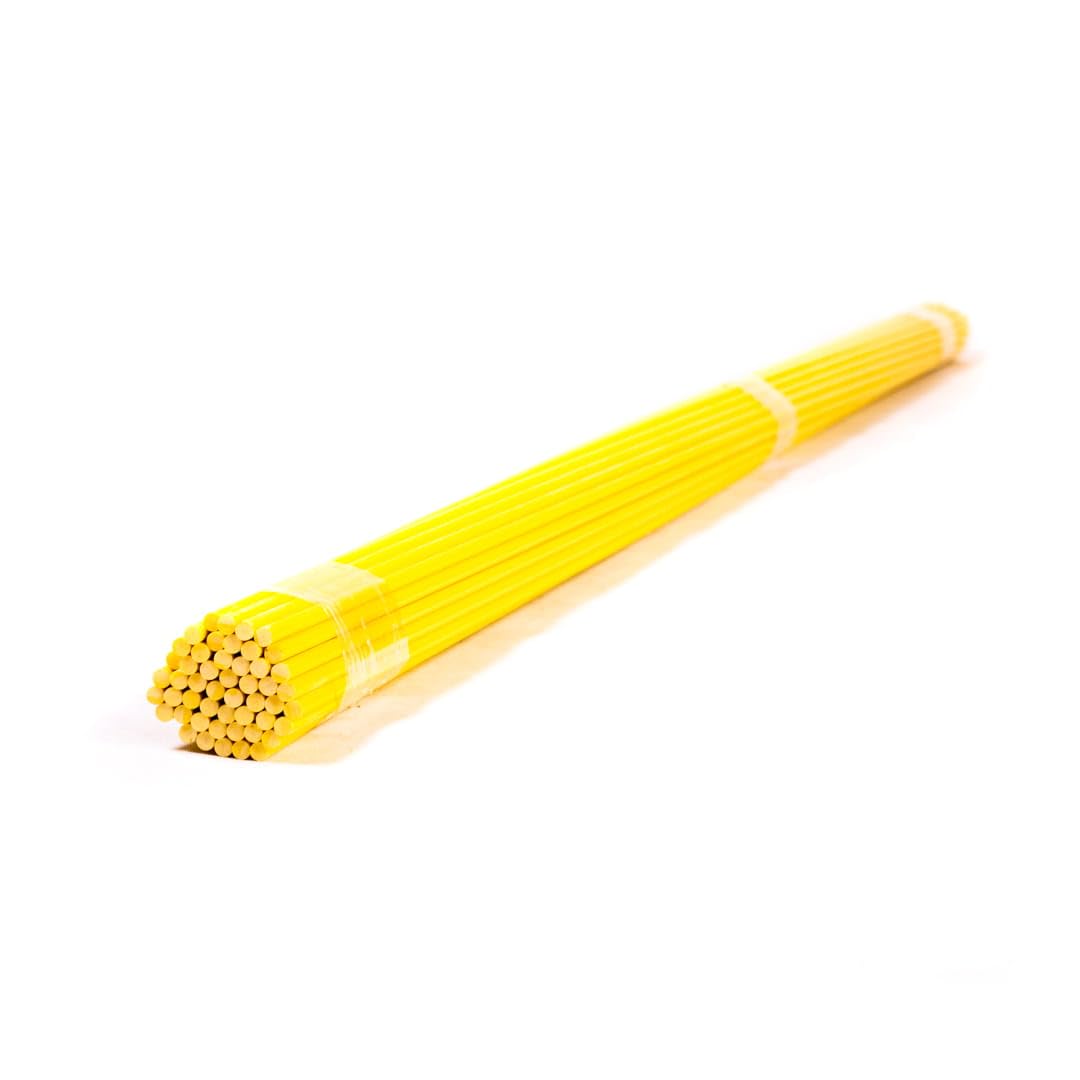 Fiberglasstäbe GELB - 180cm - 8mm - 25 Stück