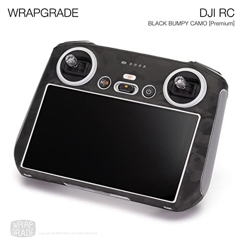 WRAPGRADE Skin Stickers compatible with DJI RC (BLACK BUMPY CAMO) - Image 2
