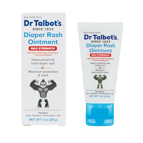Image of Dr. Talbot's Maximum Strength Diaper Rash Ointment - 1 oz - Zinc Oxide Skin Protectant with Peruvian Balsam - Treats and Prevents Rash