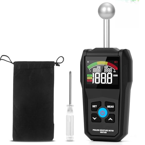 Testeur Humidité Humidimetre Profondeur d'Analyse 5-40mm, Testeur Humidité Mur Bois Non Destructif...