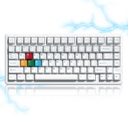 ゲーミングキーボード、75%ホール効果、ワイヤレスメカニカル、高速トリガー、カスタムマグネティックスイッチ、8000Hz、ホットスワップ対応、BT/2.4G/USB-C、Mac・Windows・Linux対応、ホワイトアルミ