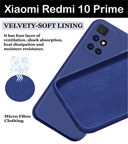 Image of A rtistque Back Cover Case for Mi Redmi 10 Prime with Camera Protection | Shockproof TPU | Stylish Protective Design | Slim Fit | Ultra Matte | Mi Redmi 10 Prime Back Cover - Blue