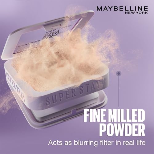 Image of Maybelline New York Super Stay Flex Powder Foundation Compact, 120, Full Coverage, 30H Full Coverage, Perfect for Oily Skin, Waterproof & Sweatproof, 9g