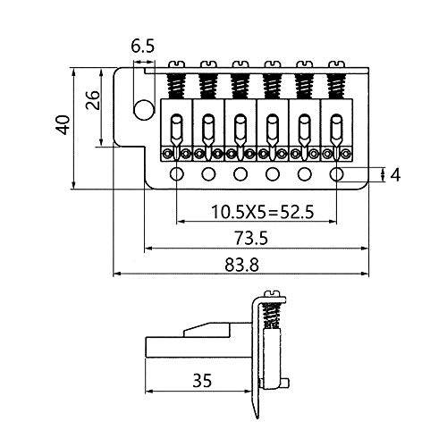 Chusui Ponte de tremolo definir peça de substituição para guitarra elétrica estilo ST Strat