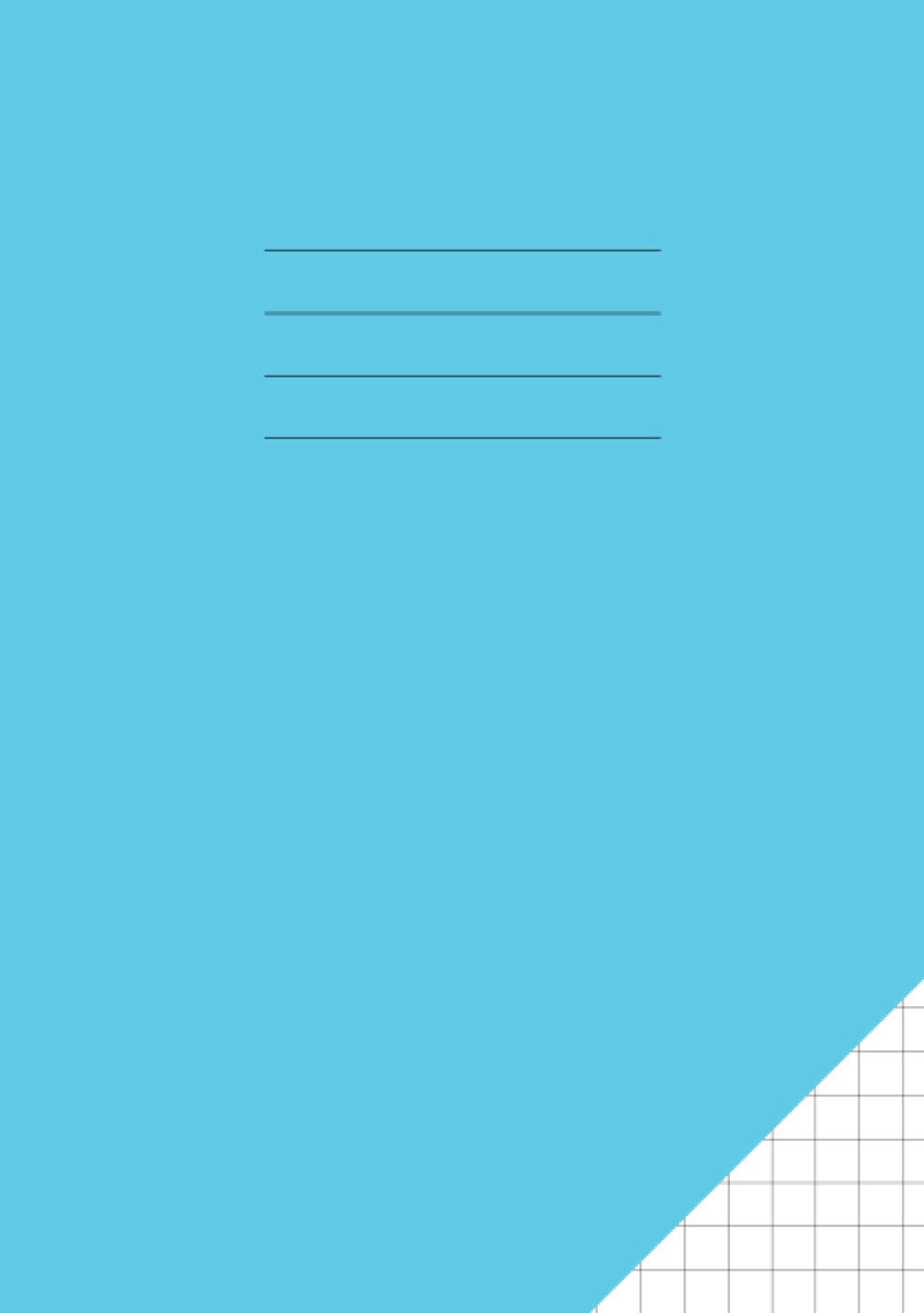 Maths Exercise Book 7mm Squares A5: Squared Paper / Square Grid Notebook for School Mathematics | Blue Cover
