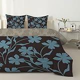 buyluhn Piumino king size con bouquet di fiori selvatici, reversibile, per tutte le stagioni, 7,5 tog, lavabile in lavatrice, per letto estivo e inverno, leggero, 2 federe e V37