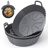 PINTAUR Runde Silikon-Luftfritteusen-Einlagen, 3 Stück, Ninja AF...