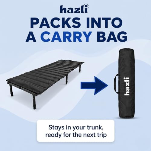 Image of hazli Portable Car Bed for SUV Camping - Adjustable Sleeping Platform 52 inch-72 inch to Fit Most Vehicles, Adjustable Legs, 5-Minute Tool-Free Setup