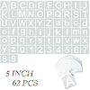 Canvall 62 Pcs Alphabet Letter Stencils et Number Stencils 12.7 cm, pour la peinture, la décoration d’artisanat à la maison, les projets d’art scolaire, réutilisables sur le mur en bois