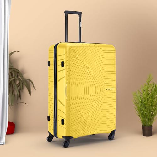 Image of Stony Brook by Nasher Miles Crescent Hard-Sided Polypropylene Check-in Luggage Yellow 28 inch |75cm Trolley Bag