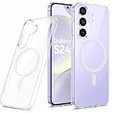 For Samsung Galaxy S24 Case Clear [Compatible with MagSafe] [Non-Yellowing] [Shockproof] Magnetic Transparent Samsung S24 Phone Case 6.2 inch