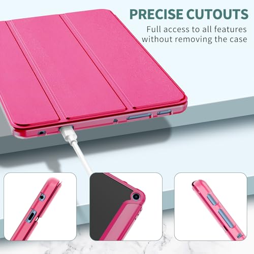 Image of Sanyetral Tablet Protective Case with Auto Wake /Sleep Function, Incompatible with TCL Nokia -Raspberry