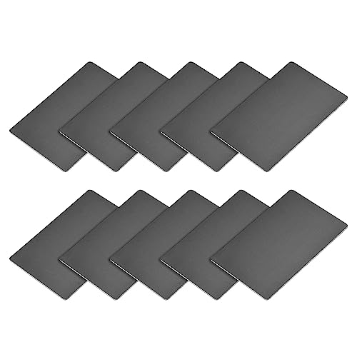 METALLIXITY Blank Metal Card (66mm x 45mm x 1mm) 15Pcs, Anodized Aluminum Nameplate - for Home Indoor DIY Signage Etching Black