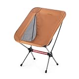 Naturehike Folding Moon Chair Ultralight Portable Outdoor Folding Outdoor Fishing Camping Chair Backrest Stool (S, Yellow)