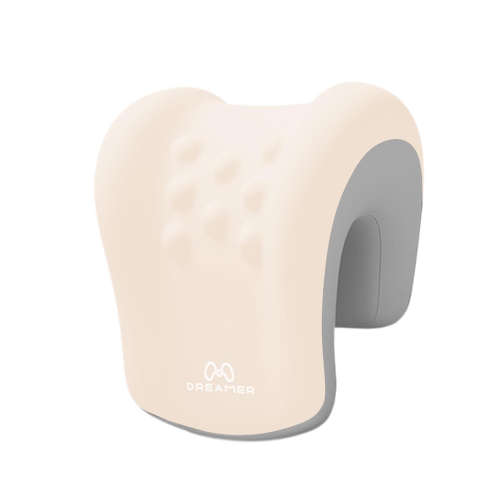 Poggiatesta per Sedia Da Ufficio, Cuscino Poggiatesta in Memory Foam, Fodera Rimovibile, Comodo Cuscino per Sonnellini Durante Aereo, Grigio Beige