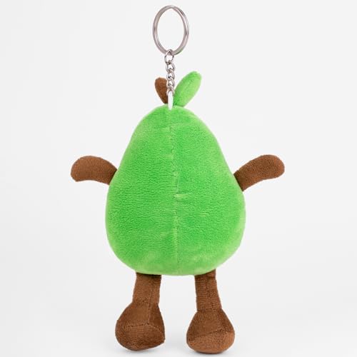 Image of Mirada Avocado Keychain Soft Plush Toy - 11cm |Cute Adorable Green Stuffed Mini Keyring for Kids, Boys & Girls | Super Soft Cuddly Plush Accessory Bag Charm